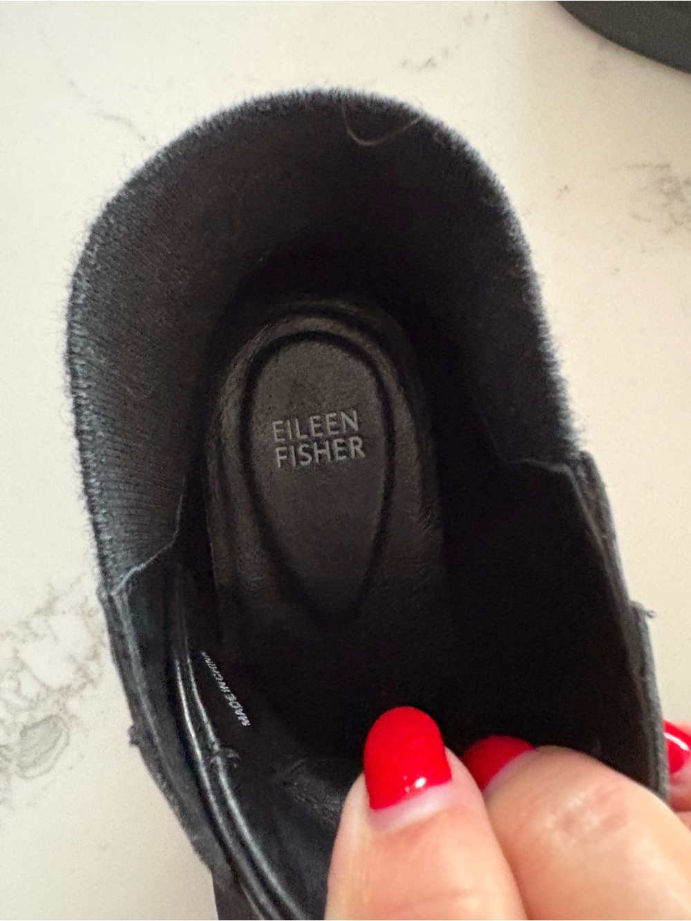 Eileen Fisher Black High Top Loafer - Picture 3 of 5